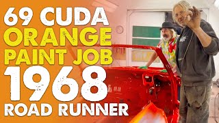 1968 Road Runner Clone gets its first coat of 69 Cuda Orange [upl. by Anayik]