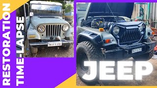 Jeep Restoration amp Modification Timelapse India 8072212738 timelapse jeeprestoration jeep [upl. by Salokkin31]