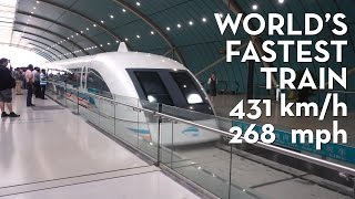 Shanghai Maglev  431kmh 268mph  Worlds fastest train [upl. by Lirret]