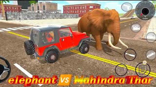 Mahindra Thar elephant game game gamingvideos automobile newindiantractorgame games [upl. by Annhoj755]