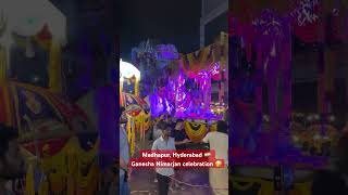 Madhapur Hyderabad 🇮🇳 Ganesha Visharjan Last day celebration 🎉🥳 [upl. by Llerraj]