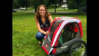 Unboxing Allen Sport Deluxe 2Child Steel Bicycle Trailer AST202 [upl. by Aivatra]