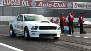 John Calvert Brent Hajek Cobra Jet Stock Qualifying R1 NHRA Pomona Winters [upl. by Anoyet]