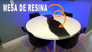 Mesa de comedor REDONDA de resina epoxi  Arte en resina  DIY [upl. by Junie]