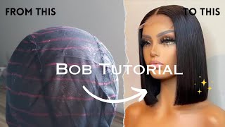 How to make a Bob wig the only video youll ever need  The Blue Weave [upl. by Nnylear]