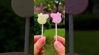 Milk Lollipop Cartoon Milk Lollipop Peppa Pig Milk Bar Strawberry Flavor and Original Flavor Mi [upl. by Yanehc]