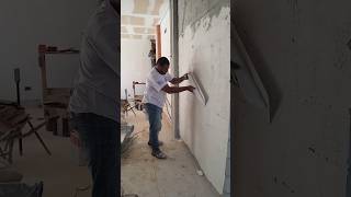 como fazer gesso liso na parede de bloco [upl. by Jon]