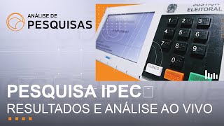 Pesquisa Ipec ao vivo Lula tem 47 e Bolsonaro 31 no primeiro turno l Análise de Pesquisas [upl. by Samala384]