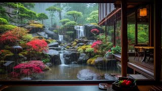 Overcome Insomnia amp Sleep Well With Rain In Beautiful Japanese Zen Garden 🍀 Rain For Deep Sleep [upl. by Annod]