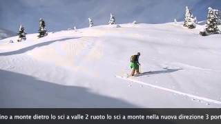 tecniche di scialpinismo linversione in salita [upl. by Ahsatsan135]