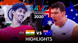 LEGENDARY MATCH  INDIA vs AUSTRALIA  AVC Mens Tokyo Volleyball Qualification 2020 [upl. by Tamas]