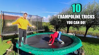 10 EASY TRAMPOLINE TRICKS ANYONE CAN DO [upl. by Ahsiyk827]