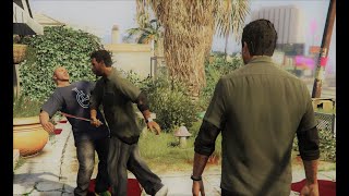 GTA V  Lamar Roasts Franklin while other Lamars attack Franklin [upl. by Hassi]