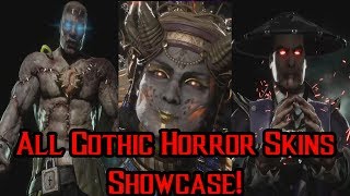 MK11  Gothic Horror Skin Pack Showcase All Intros amp Victories [upl. by Eiramait]