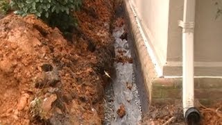 Waterproof Your Foundation How To trench  seal wall add pipe and gravel Step by Step Install [upl. by Anile]