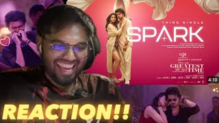 Spark Lyrical Video  REACTION  The GOAT  Thalapathy Vijay  Venkat Prabhu  Yuvan Shankar Raja [upl. by Eahc175]