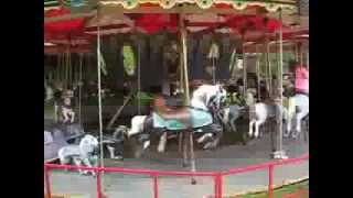 Metal Carousel at Quechee Gorge Village in Vermont [upl. by Ainehta430]