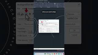 Arc aligned text in AutoCAD autocad [upl. by Liggitt284]