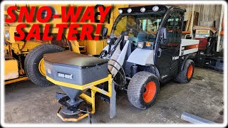 Testing Our New SnoWay Salt Spreader On Our Bobcat Toolcat 5600 [upl. by Ardeth]