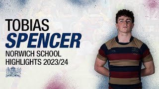 Tobias Spencer  Norwich School 1st XV amp Leicester Tigers U18 Academy  202324 Season Highlights [upl. by Ecinej]