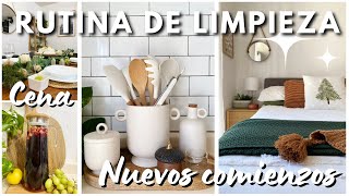 PRIMER RUTINA DE LIMPIEZA DEL 2024 🦋Cena de fin de año en casa  Limpio cocina cuartos y baño [upl. by Pachton580]