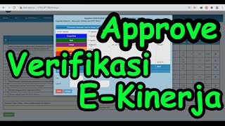 CARA APPROVE DAN VERIFIKASI EKINERJA BAWAHANSKP ONLINE [upl. by Yla]