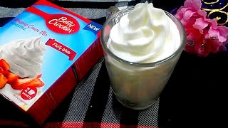 How to Make Whipped Cream using Betty Crocker Whipping Cream Mix  Home Cooking [upl. by Hars]