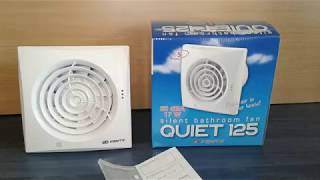 Вытяжной вентилятор Вентс 125 Квайт silent axial bathroom fan Vents Quiet 125 [upl. by Ainatit]