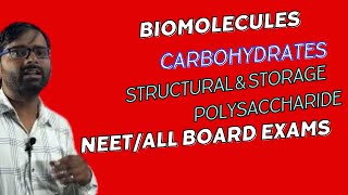 Biomolecules Lecture 5 I Carbohydrates I Structural Storage polysaccharide KhanSirPatnaKhanGs [upl. by Henig572]