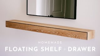 DIY 7  Floating Entryway Shelf with Drawer [upl. by Gnex18]