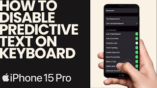 How to Disable the Predictive Text on Keyboards on Iphone 15 Pro [upl. by Sallee]