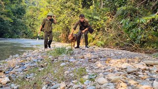 Using sniffer dogs to chase criminals traces of dangerous subjects were found [upl. by Aisila134]