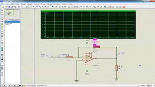 OP AMP sine wave input integrator experiment by PROTEUS [upl. by Nolte487]