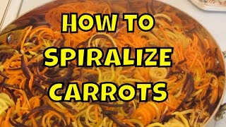 How to Spiralize Carrots  I used Orange Yellow and Purple Carrots [upl. by Tutt]