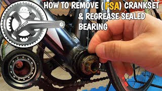 How to remove FSA crankset amp Regrease sealed bearing [upl. by Macmullin]