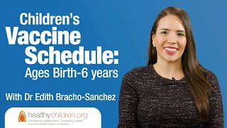 Childhood Immunization Schedule for Ages  06 Years  AAP [upl. by Eyssej]