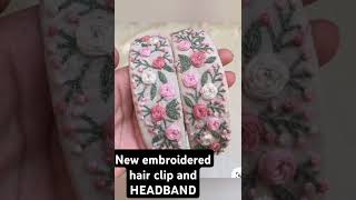 hand embroidered hair clip and HEADBAND designing ideas KS Queen Fashion World [upl. by Leugim]