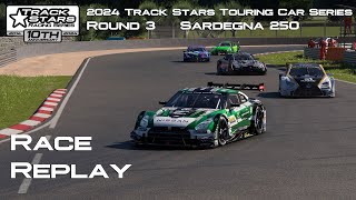 Round 3  2024 Track Stars Touring Car Series  Sardegna 250 [upl. by Adekan]