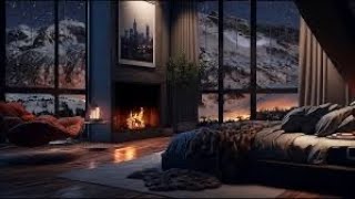 Cozy Fireside Bliss A Crackling Fireplace Ambience to Finish Work [upl. by Kristie869]