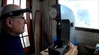 Using the Rockwell tester to measure blade hardness [upl. by Otter]