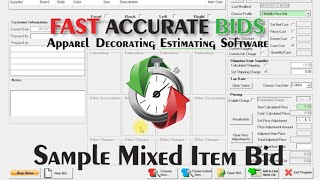 Fast Accurate Bids Sample Bid  Mixed Item Bid on TShirts and Hoodies [upl. by Dhar]