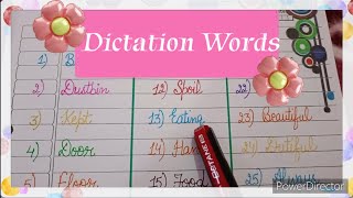 Dictation Words  English  Class5th  English Words  Super Mind Plus [upl. by Deevan]