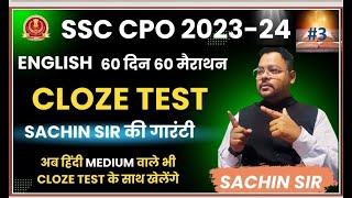 Cloze Test  3 For SSC CGL  CPO  Steno  Best Strategy  Cloze Test English tricks  Sachin sir [upl. by Young]