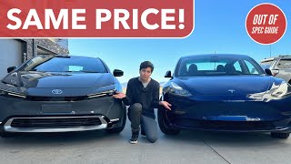 PlugIn Hybrid vs Full Electric  Toyota Prius Prime and Tesla Model 3 Compared [upl. by Epstein548]