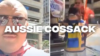 Aussie Cossack Pushes 76Year Old Man at Ukraine Rally in Sydney All Angles What Are Ur Thoughts [upl. by Sublett]