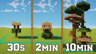 30s VS 2min VS 10min  Tree House  Minecraft Timed Build Challenge  Ep4 [upl. by Aicinad]