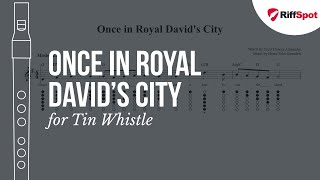 Once in Royal Davids City Tin Whistle Tab [upl. by Suh]