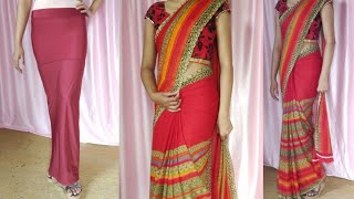 saree draping with shapewear petticoat  youtubeshorts  mordarn style saree draping [upl. by Hardunn]