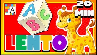 🅰️🔹El ABECEDARIO en INGLÉS canción para niños LENTO Canción del alfabeto en inglés LENTO🔹🅱️ [upl. by Analahs]