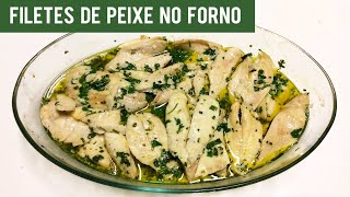 FILETES DE PEIXE NO FORNO [upl. by Brnaba]